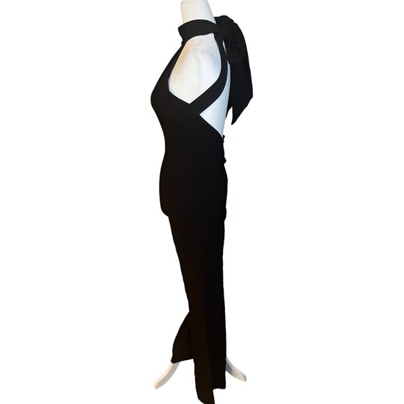 SANS FAFF Taylor Tie Back Jumpsuit in Black XSmall New Womens Dressy One Piece - Picture 6 of 13